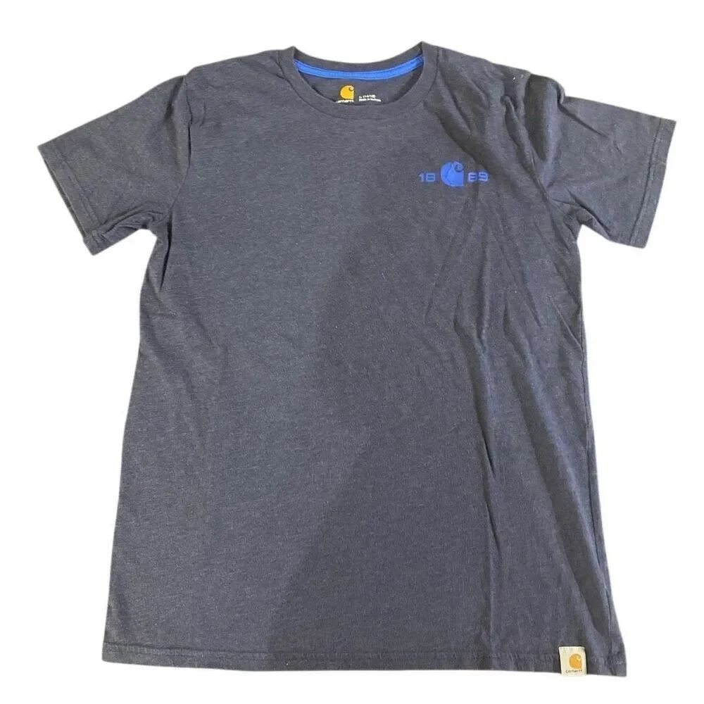 Carhartt size Large graphic tshirt graphic short sleeve blue fish 1889